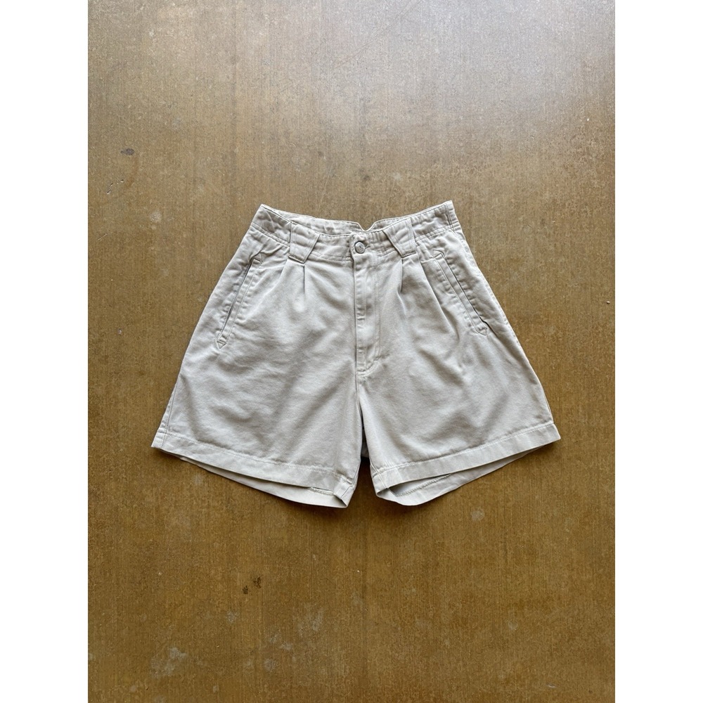 VTG 80s Gitano High Waisted Chino Pleated Khaki Collegiate Golf Shorts WMS 25W